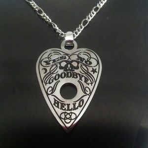 Stainless Steel Ouija planchette necklace